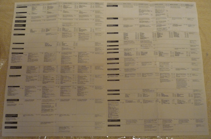 The Schedule had to be folded twice to fit into the ~A5 booklet.